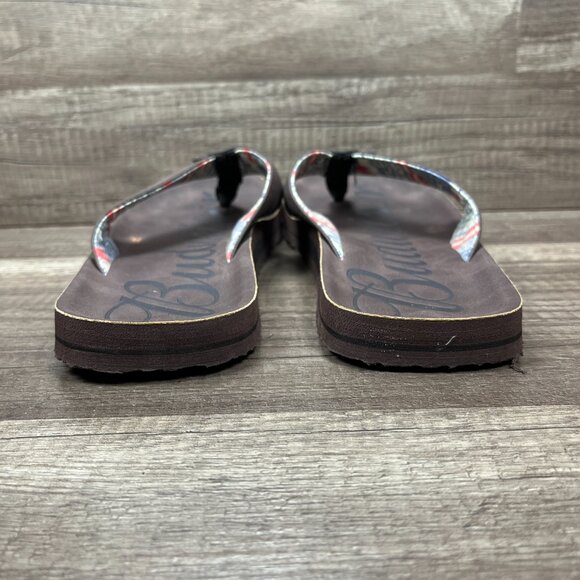 Budweiser Flip Flops Brown Mens US Size 8 Sandals (also Womens 10) - Picture 4 of 8